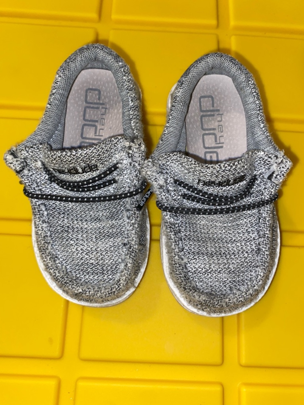 Hey Dude Kids Wally Knit Slip-On Shoes - Gray size 7 toddler